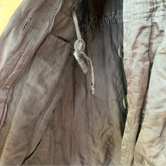 Eileen Fisher Silvery Gray Button Down Jacket Size PL - Picture 7 of 10